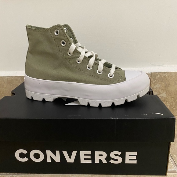 sage green lugged converse